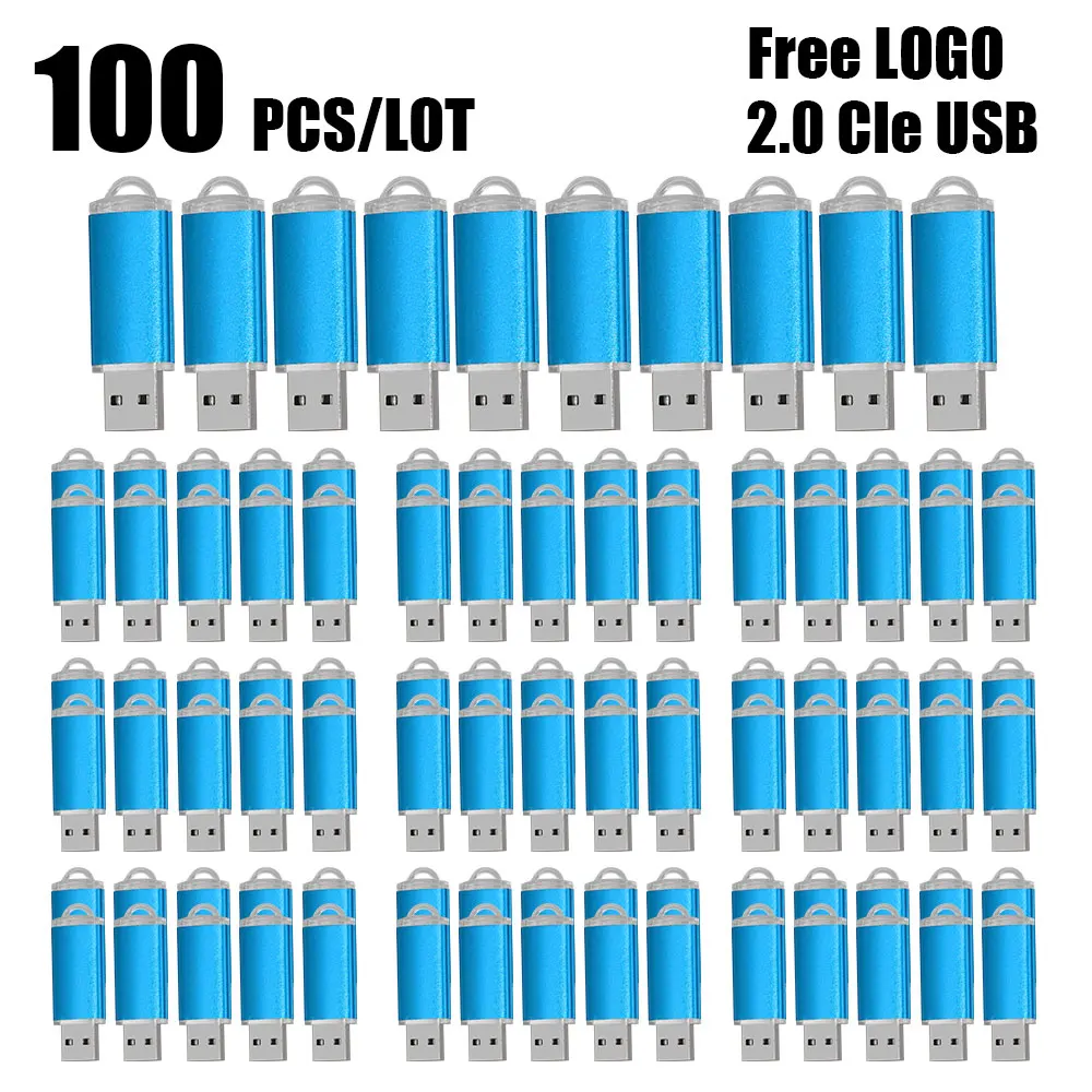 

100PCS Custom Flash Drive Pen Drive 4GB 8GB 16GB 32GB 64GB High Speed Usb Stick 2. 0 Memoria Stick Memory Flash Drive Pendrive