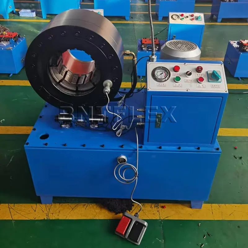رائجة البيع 1/4 "حتى 4" ماكينة تجعيد الخراطيم الهيدروليكية/آلات صنع الأنابيب المطاطية/آلة الضغط على الخرطوم المكشكش