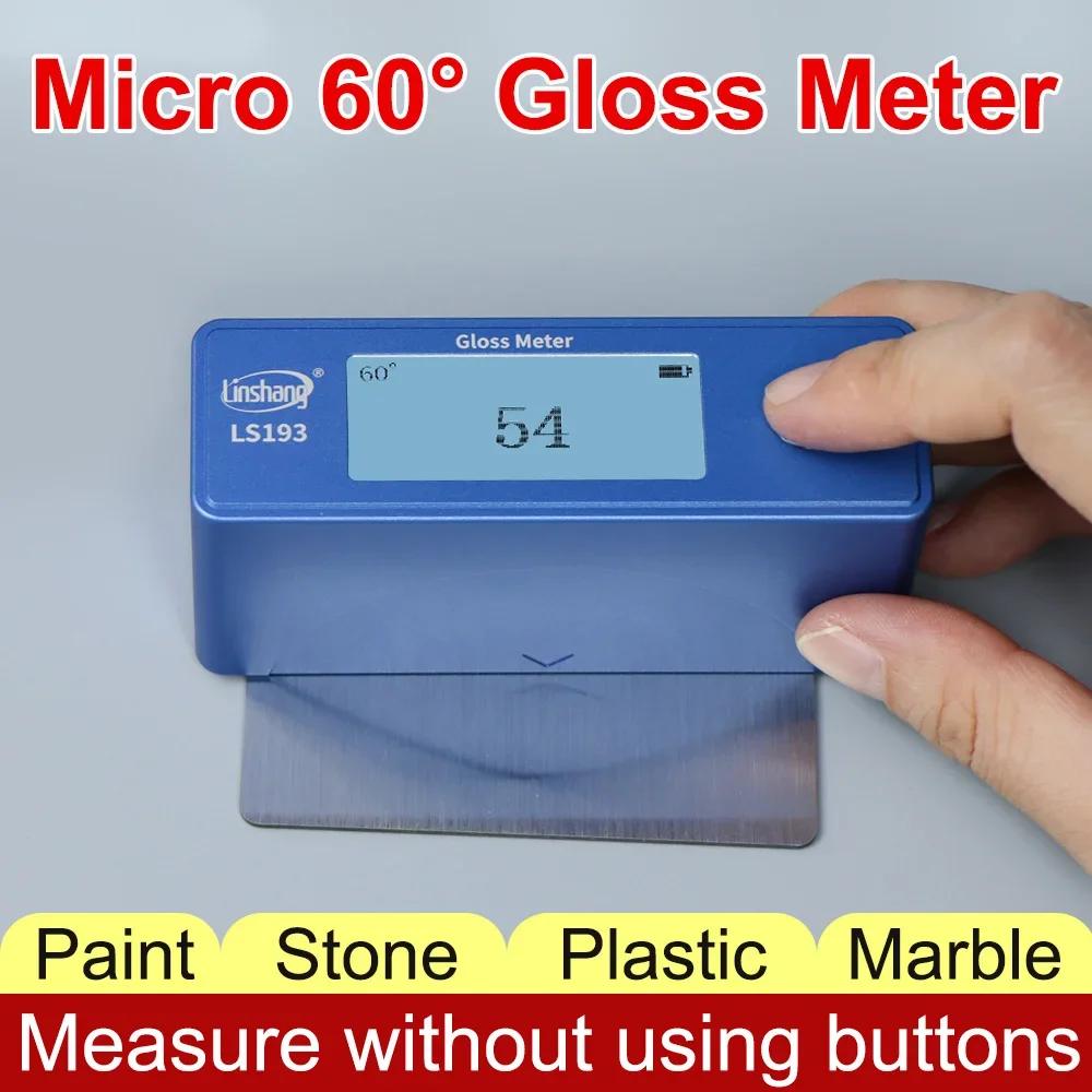 

NEW Own Brand LS193 60 Paint Gloss Meter Glossmeter Single Angle Marble Gloss Meter for Curved Surfaces