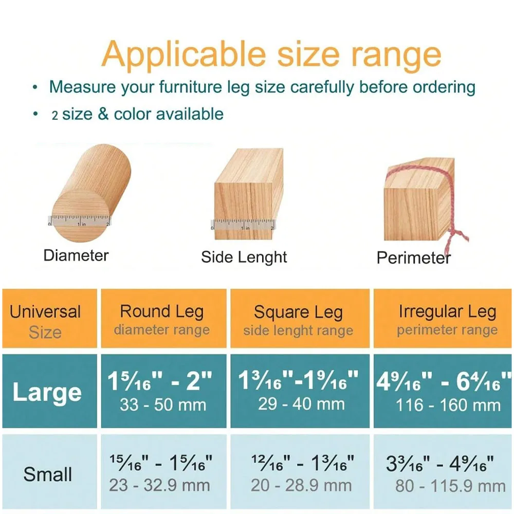8/16Piece Silicone Chair Leg Floor Protectors, Thickened Round Chair Leg Covers, Silicone Noise-Reducing Scratch-Resistant Pads