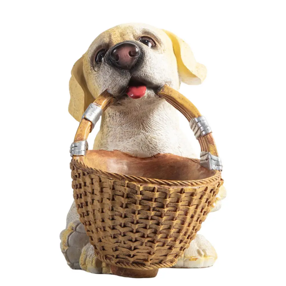 

Dog Storage Box Resin Handmade Craft Lovely Desktop Decor For Home Office Entryway Candy Sundries Holder Key Jewelry Organizer