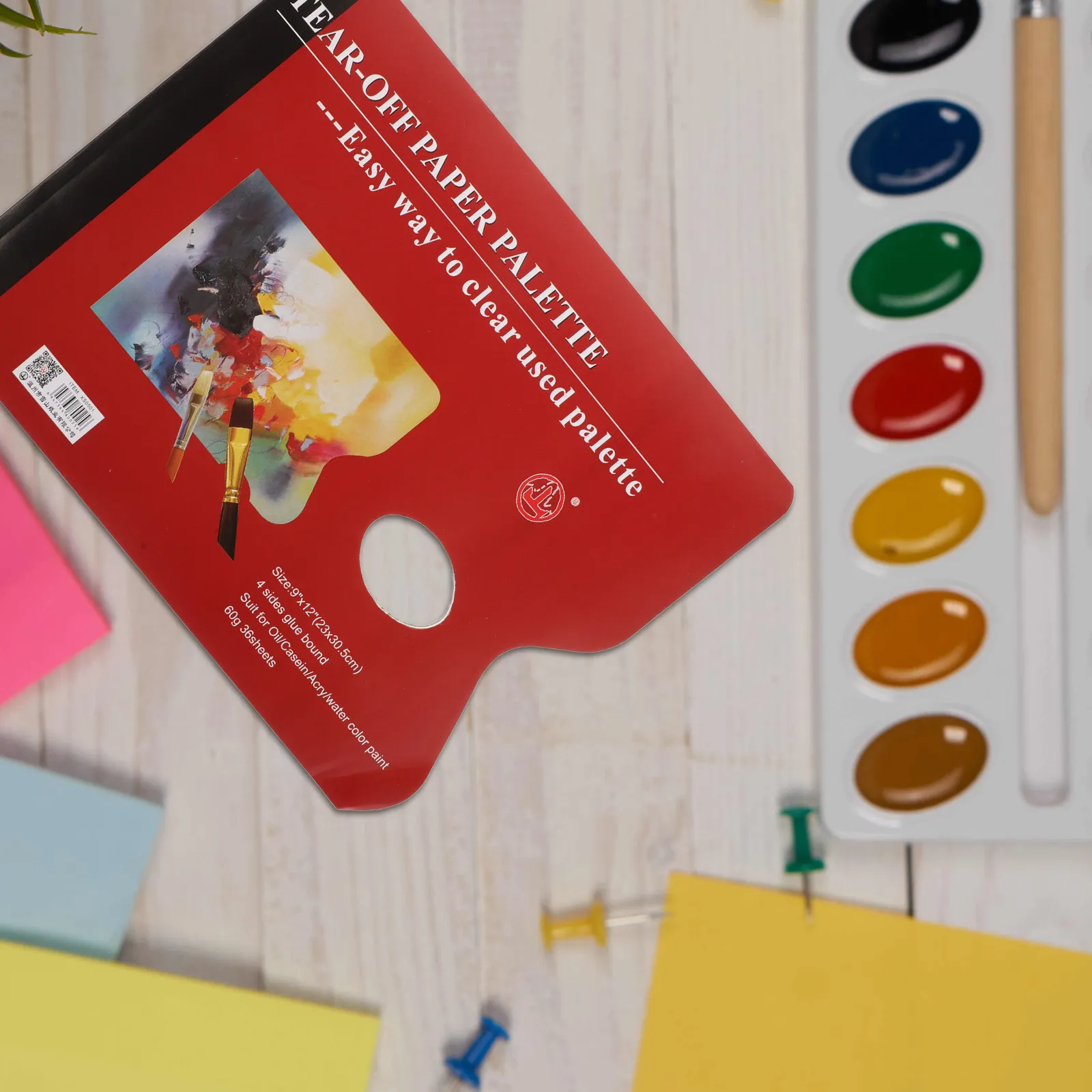 

Блокнот для смешивания акварели с простым дизайном, долговечный, идеально подходит для нейл-арта, дозирования пигментов и художественных проектов.