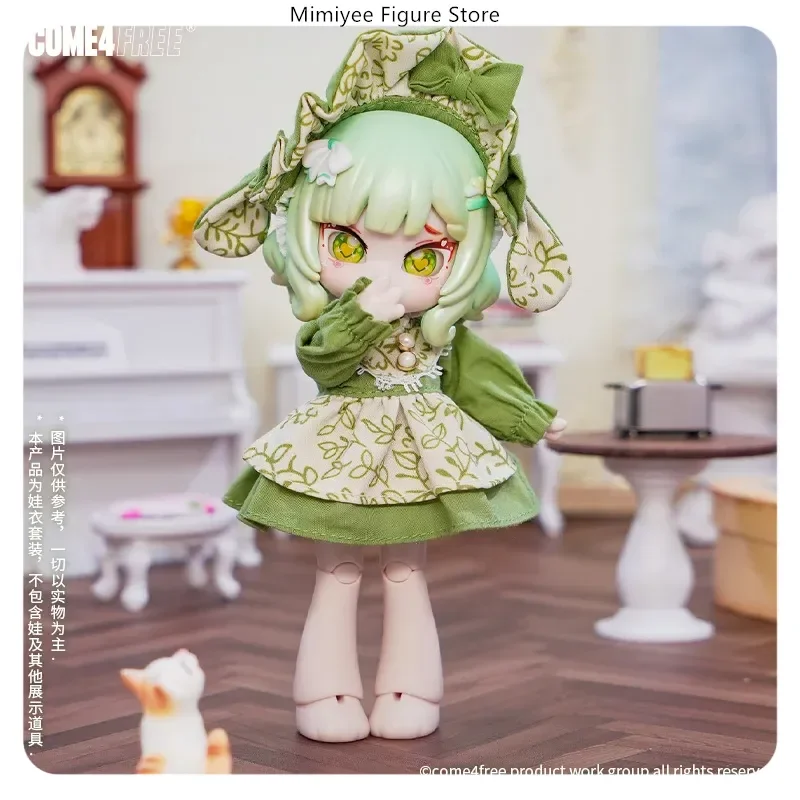 

COME4FREE зеленое кукольное платье редиса, милый наряд на тему растений с юбкой для фигурок OB11 и BJD, эксклюзивный флагманский магазин