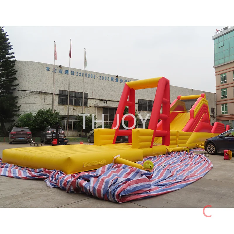 36m long giant Inflatable Obstacle Course, outdoor kids adults training camp games bouncy slides