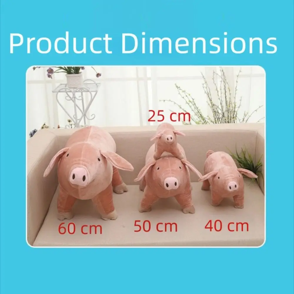 Niedliche beruhigende Plüsch-Schwein-Puppe, simuliertes 25/40/50 cm großes Umarmungskissen, Plüsch-Spielzeug für Kinder und Mädchen, Geschenk
