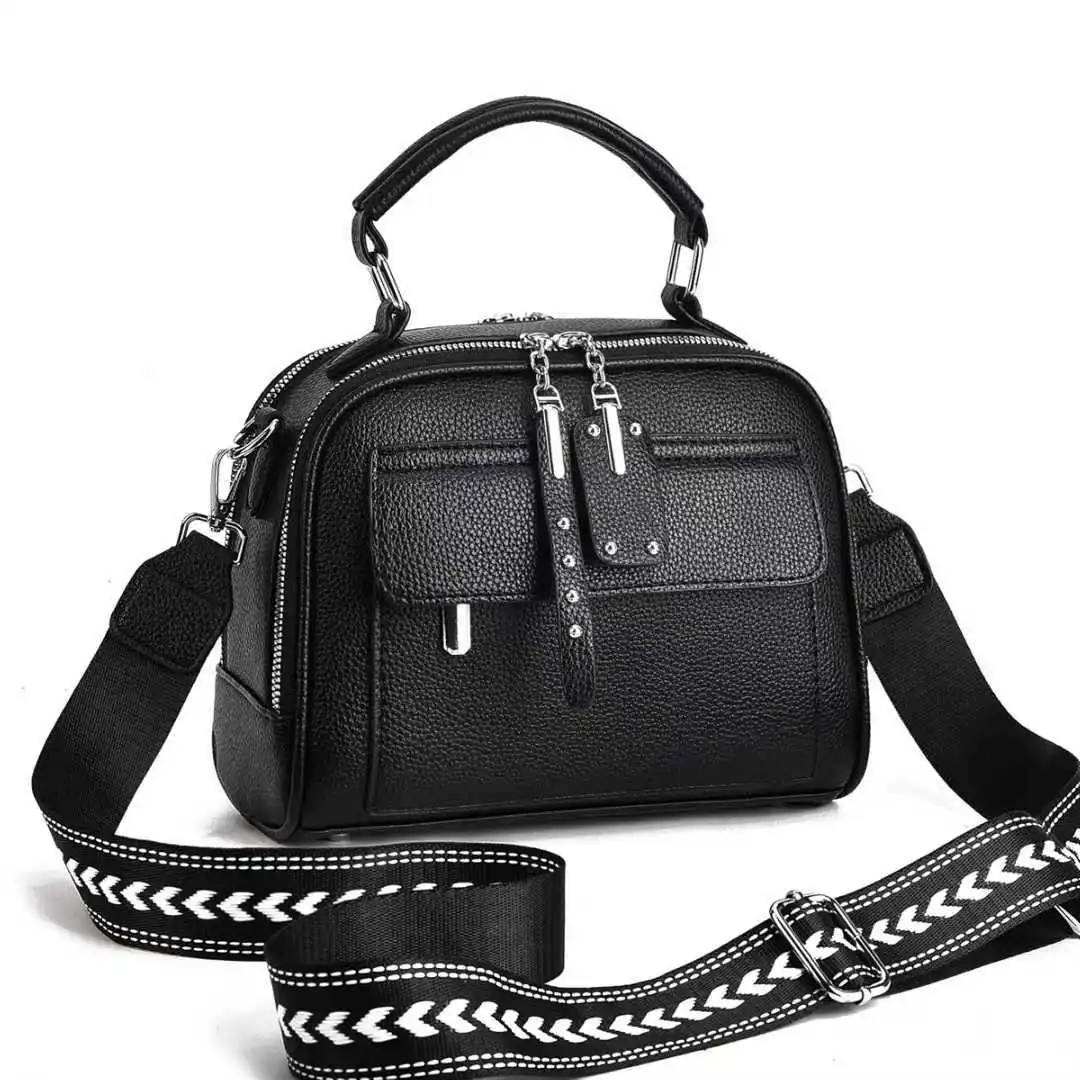 

New Fashionable Crossbody Bags Women's PU Leather Bag Simple High Quality Tote Bag Vintage Boston Handbag Female Shoulder Bags