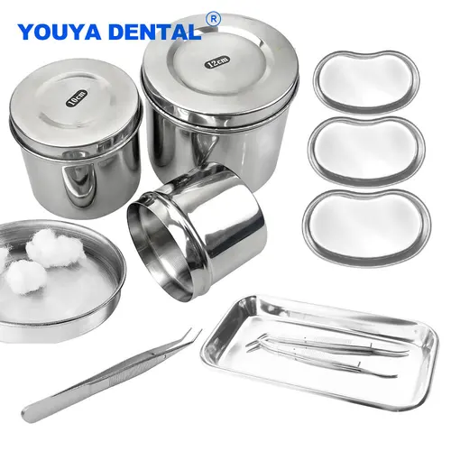 Bandeja esterilizada con forma de doblado, herramientas dentales, bandejas médicas quirúrgicas de acero inoxidable, laboratorio de dentista, herramientas cosméticas médicas para tatuajes
