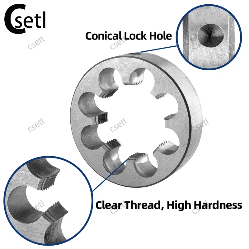 

CSETL SAE 2 1/4-8UN Round Threading Die Right Hand,2 1/4x8UN Machine Thread Die