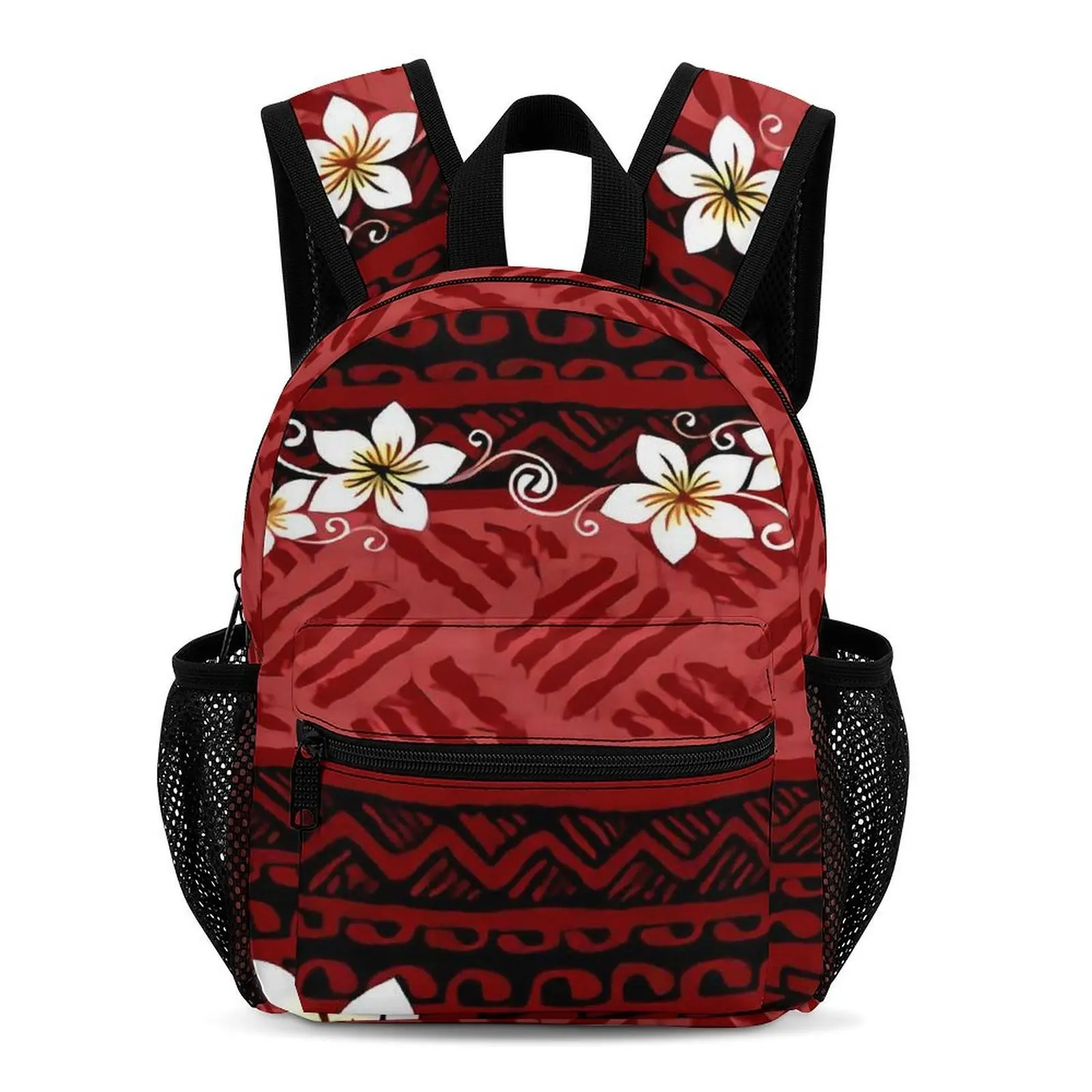 يمكن تخصيص حقيبة الظهر الصغيرة ذات السعة الصغيرة المطبوعة على الطراز البولينيزي مع الأنماط
