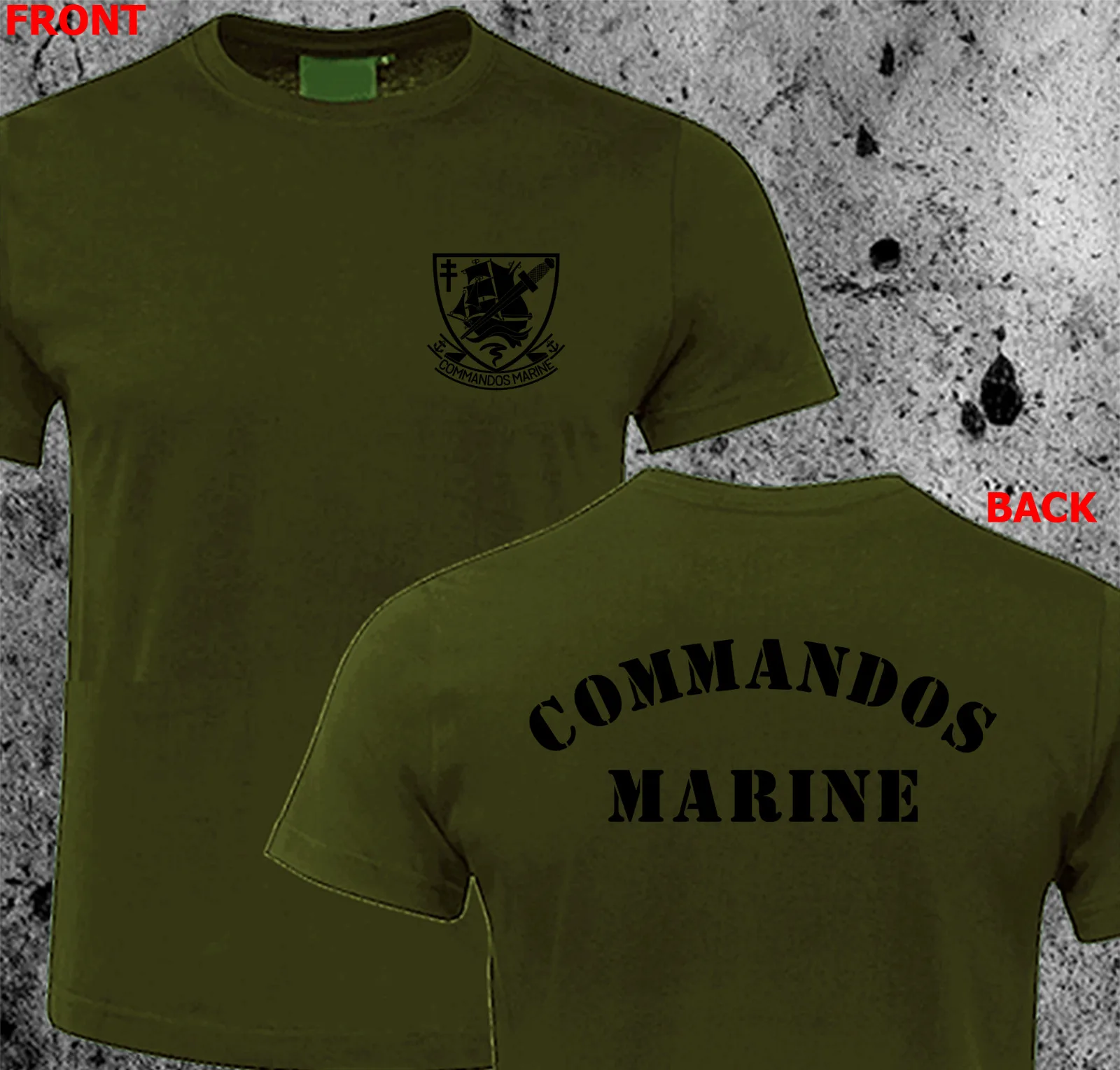 

French Special Operation Forces Counter Terrorist Commandos Marine T-shirt