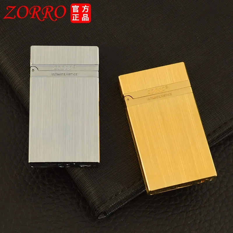 2024 Zorro\'s New Metal Grinding Wheel Kerosene Lighter Bright Sound Creative Personality Retro Smoking Accessories Mens Gadgets