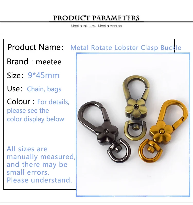 2-10 Stück 9/13mm Zinklegierung Drehverschluss-Karabinerhaken für Handtaschenriemen, Ketten, Schlüsselanhänger, Geldbörsen, Lederhandwerk, Zubehör – Detail 3