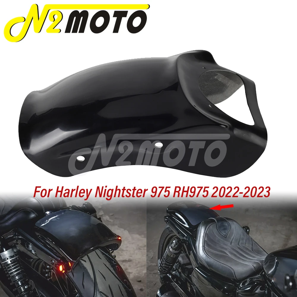 

Black Motorcycle Rear Fender Refit Fiber Glass FRP Shorty Splash Guard Tail Mudguard For Harley Nightster 975 RH975 2022 2023