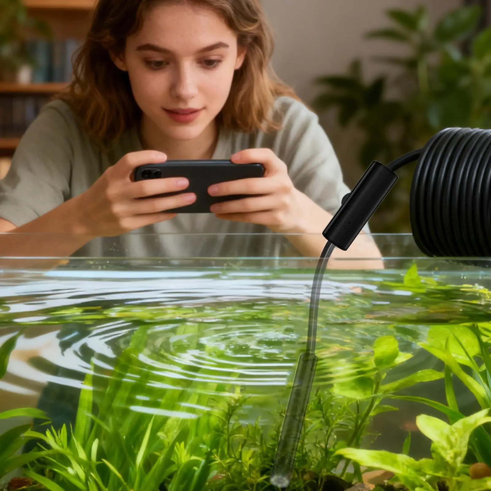 كاميرا المنظار للهاتف المحمول عالية الوضوح مع 8 أضواء LED كاميرا أنبوبية شبه صلبة لخط أنابيب إصلاح السيارات للهاتف #3