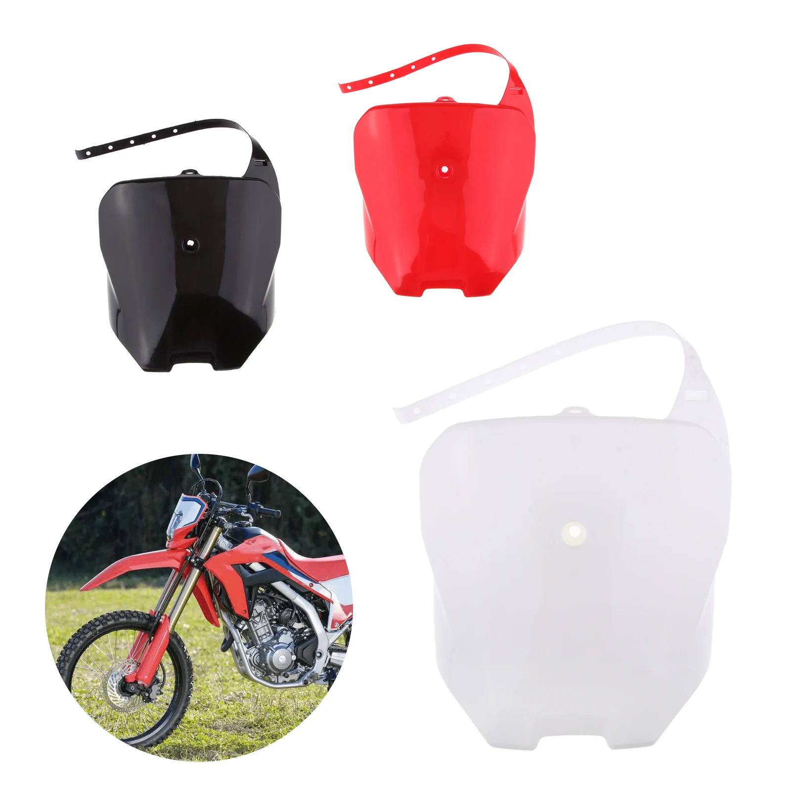 Off Road Motorcycle Front Number Plate Board Cover Fairing plastic for Honda CRF 70 CRF100 CRF80 Dirt Bike Racing Motocross