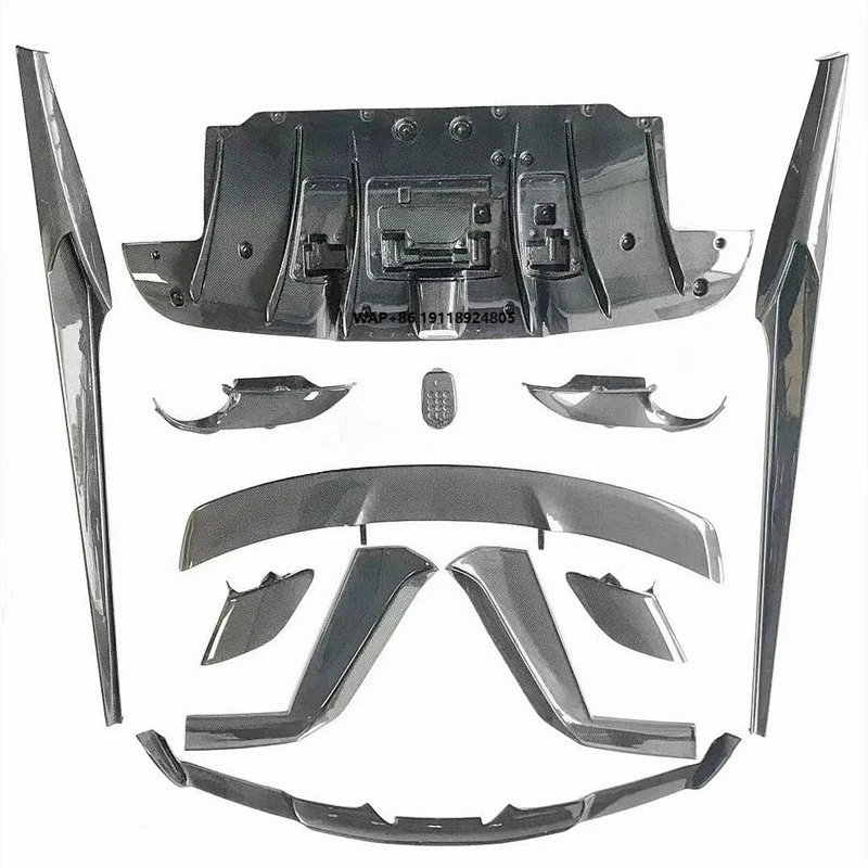 Novite Ross estilo kits de corpo de fibra de carbono para lábio dianteiro de asa 488 GTB