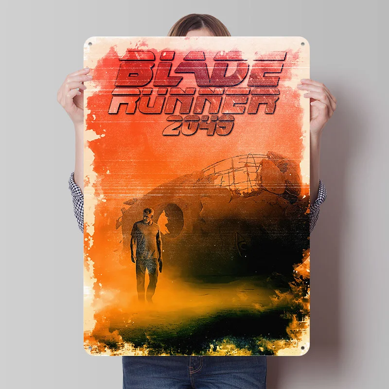 Blade Runner 2049 Movie Metal Poster Custom Wall Art Retro Vintage Tinplate Signs for Man Cave Modern Home Decoration Luxury
