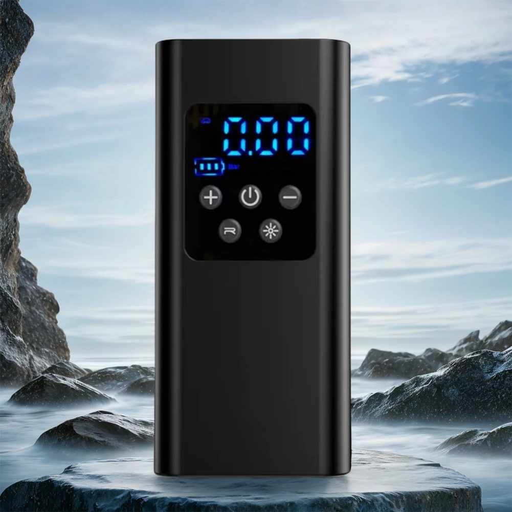 Car Air Pump LCD Digital Display Car Tire Inflatable Pump Digital Inflator Inflatable Pump for Motorcycle Bicycle Boat Car Tire