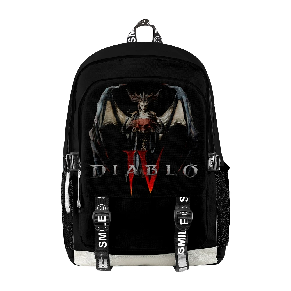 

Diablo IV Lilith 2023 New Game Zipper Backpack School Bag Unique Daypack Traval Bag Oxford Cloth