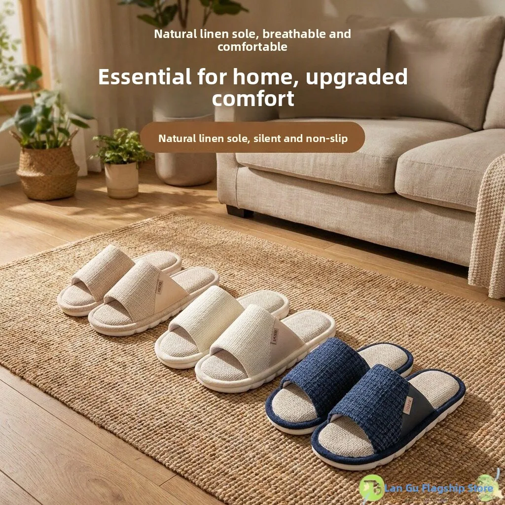 

Льняные женские и мужские тапочки для дома и улицы, летние, всесезонные, с мягкой нескользящей подошвой, из хлопка и льна, удобные и дышащие.