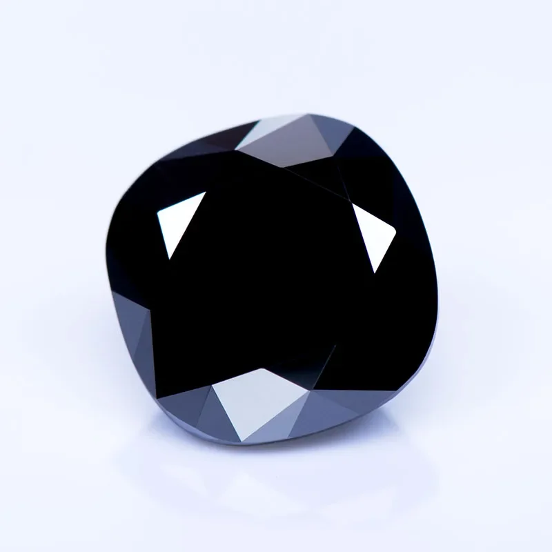 

Moissanite Gemstone Primary Black Color Cushion Cut Lab Grow Diamond for Charms Jewelry Making Materials with GRA Certificate