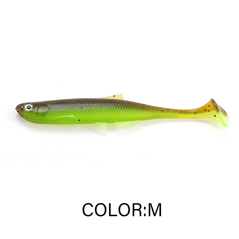 Supercontinent Leanness ShadTeez T-Tail 5 cm/7,5 cm/12 cm Hechtschleifer Raubtier Angeln 3D-Augen Weicher Köder Angelköder