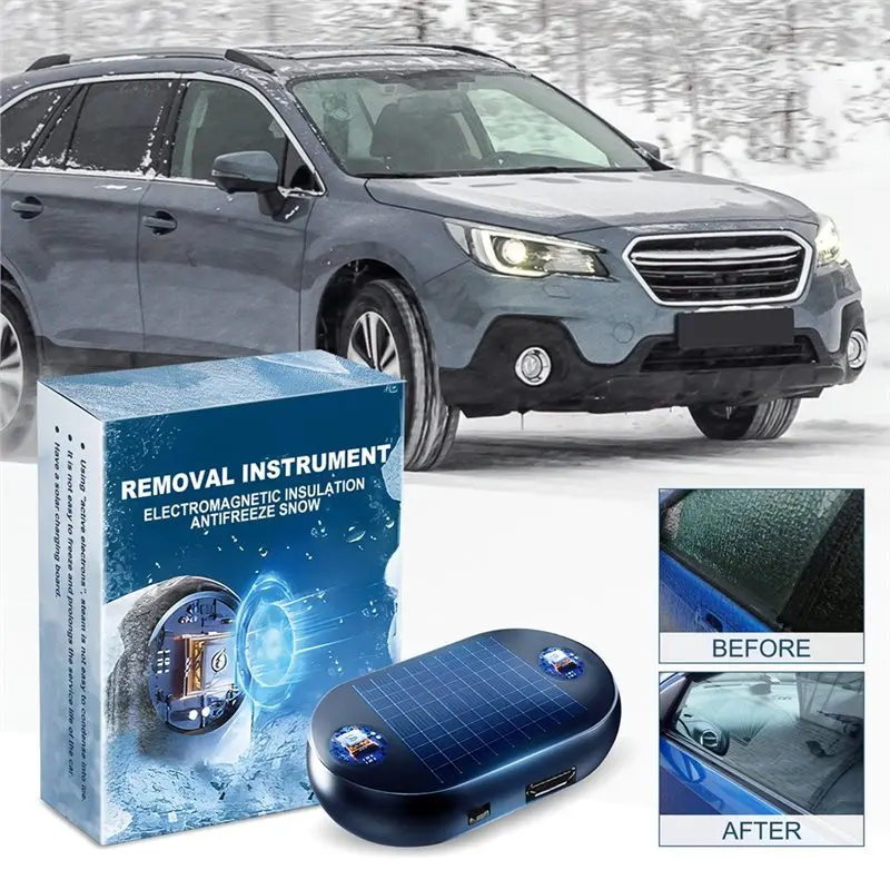 AU28-Snow Removal Device 12PCS Anti-Freeze Electromagnetic For Car, Antifreeze Instrument For Car Windshield