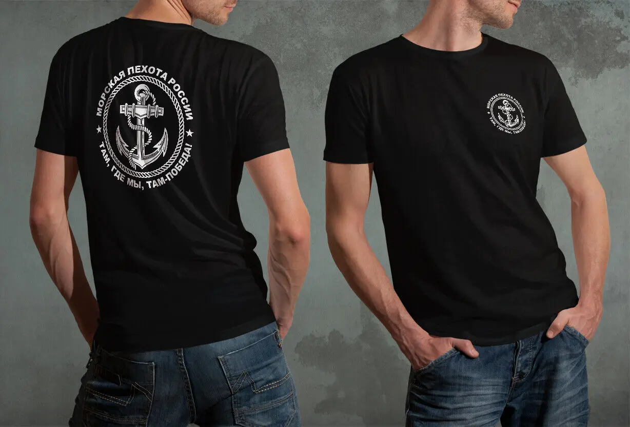 Black Berets Russian Naval Infantry MPR Spetsnaz T-shirt Short Sleeve Casual 100% Cotton Men Clothing