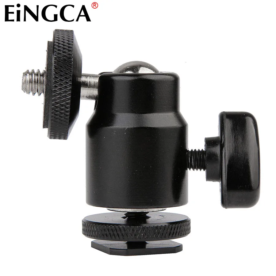 360 Degree Camera Tripod Mini Ballhead Ball Head Hot Shoe Adapter to 1/4 Screw Mount for Canon Nikon Sony DSLR Accessories