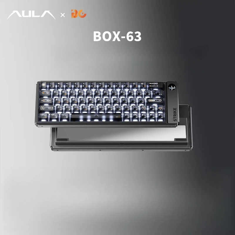 AULA BOX63 Magnetics Switch Keyboard Custom Aluminium Alloy Wired Single-mode RGB 8K Return Rate E-sports Gaming Office Keyboard