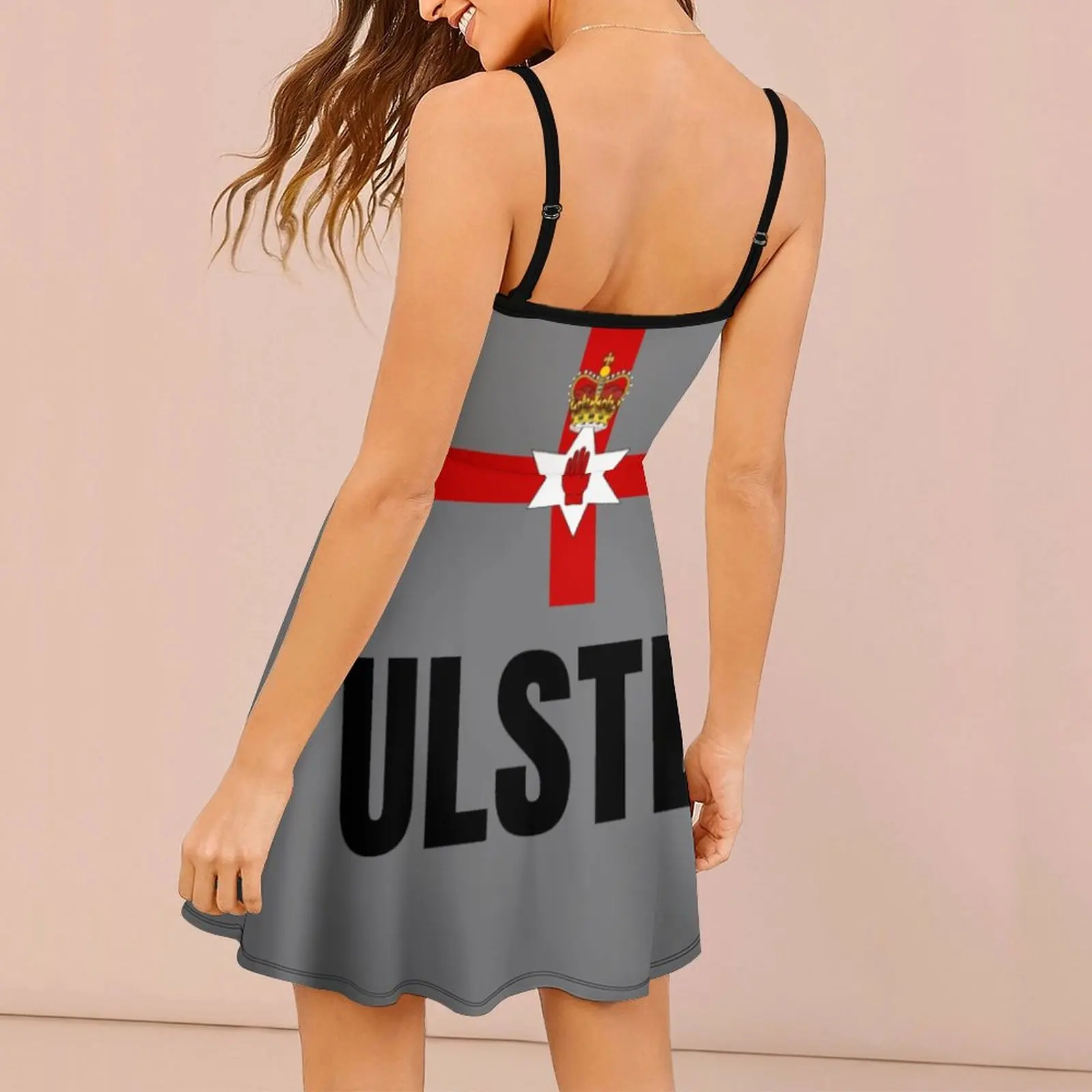 Kopie von Ulster Flagge, Norn Eisen Frauen Schlinge Kleid lustige Witz Hosenträger Kleid Grafik sexy Frau Kleid Partys