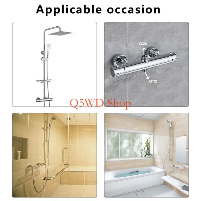 

Q5WD Heavy Duty Brass Shower Mixer with Intelligent Thermostat Modern Thermostatic Shower Valves Thermostatic Shower Mixer