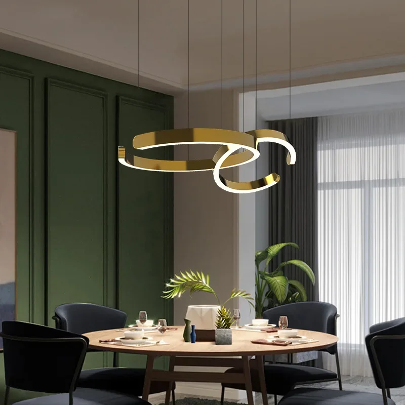 luzes led modernas pingente regulavel ouro preto mesa sala de jantar cozinha quarto lampada pendurada decoracao minimalista luminaria anel 01