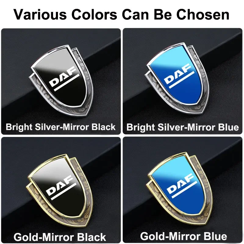 Car body 3D metal auto accsesories Car Styling Logo Badge Body Window Sticker For DAF XF 95 105 CF LF VAN view 2