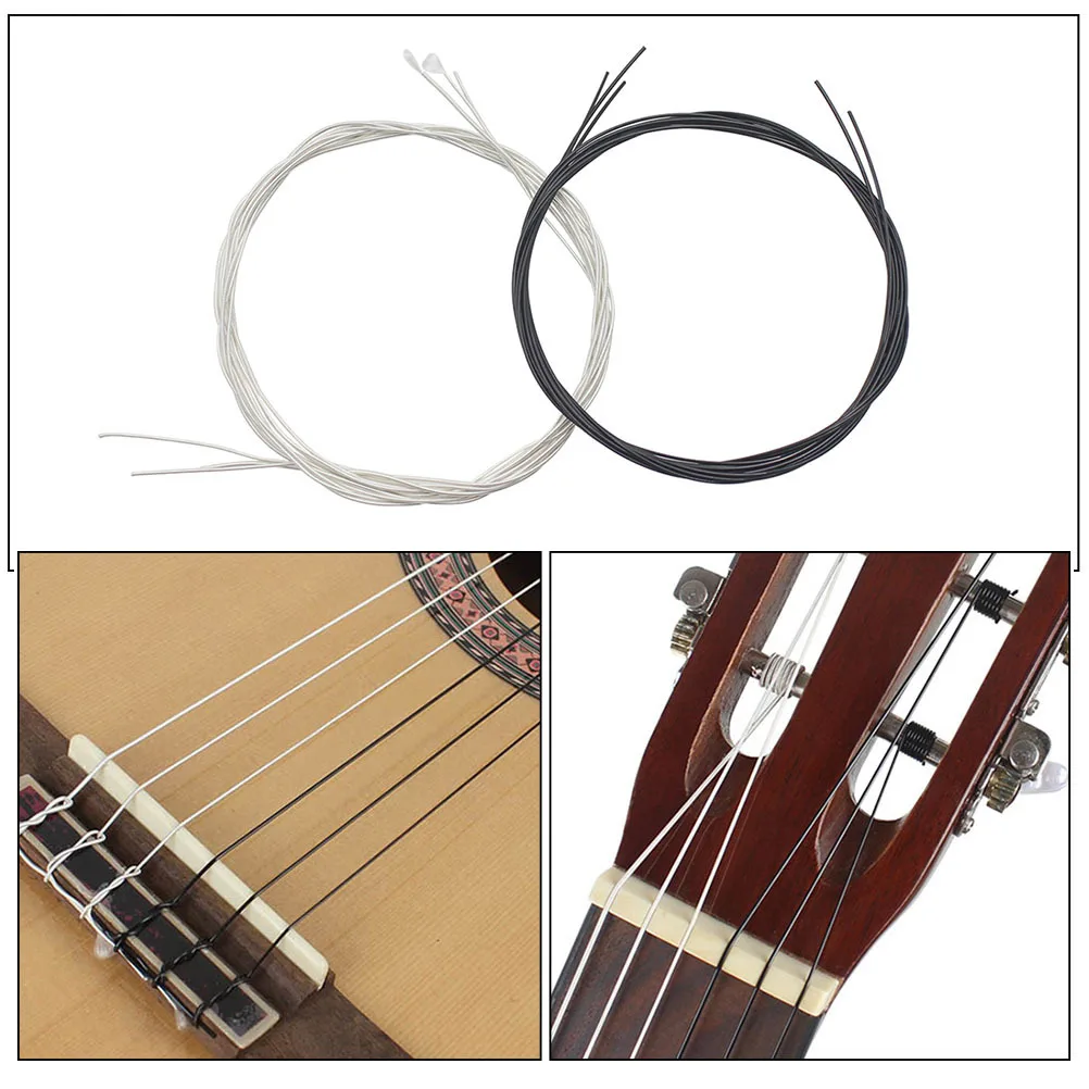 

6Pcs Guitar Strings Nylon Folk Durable Practical Accessories Long Service Life Extraordinary Tones Beautiful Sounds Gift Option
