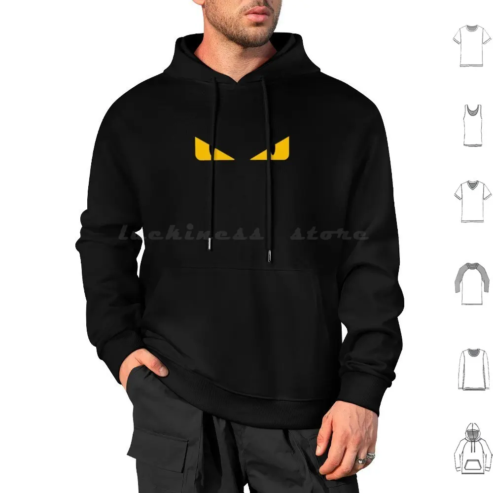 Yellow Eyes Hoodies Long Sleeve Luxury Fashion Eyes Yellow Italia