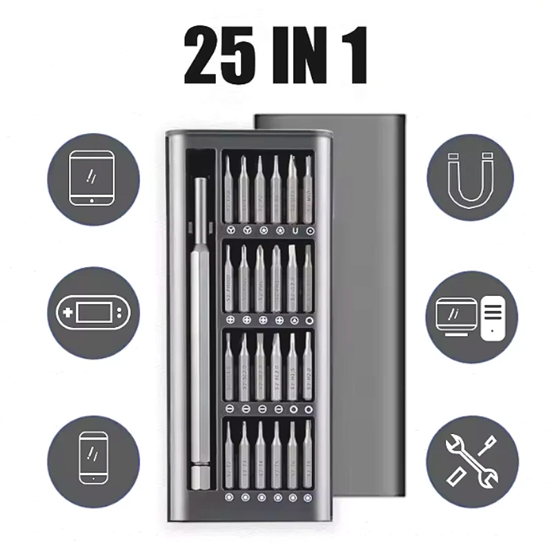 

25 in 1 Screwdriver Set Cell Phone Removal and Repair Tool Kit Multifunctional Home Screwdriver Set Home Repair Tool