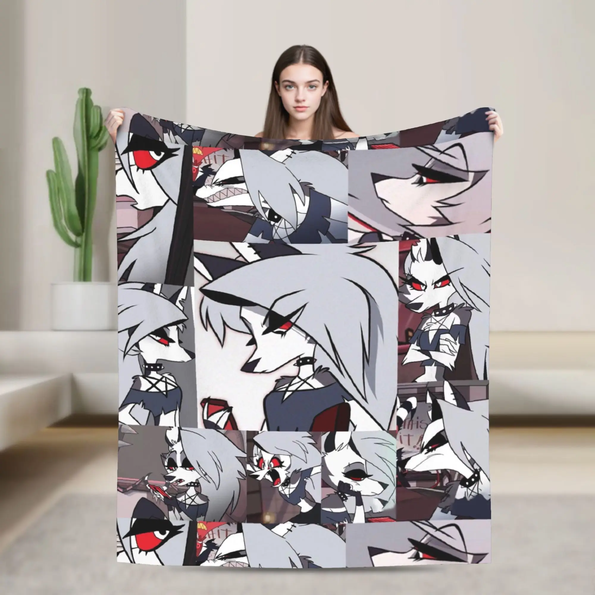 Loona Collage Blankets  Anime Plush Awesome Warm Throw Blankets for Home Restaurant Spring/Autumn,