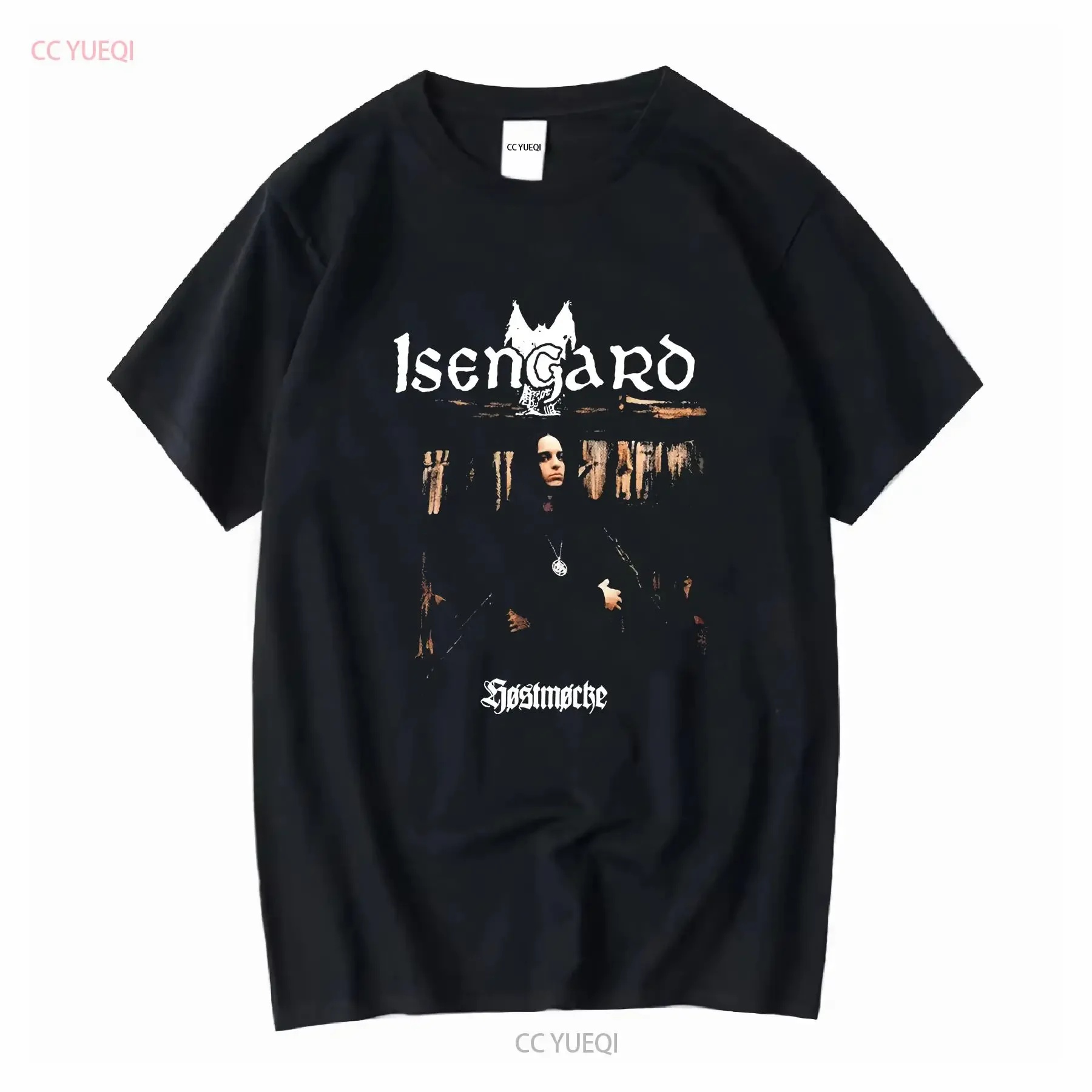 NWT 88319 Isengard Black T Shirt Size S 5XL long or short sleeves vintage Washed Unisex Versatile designer clothes Soft