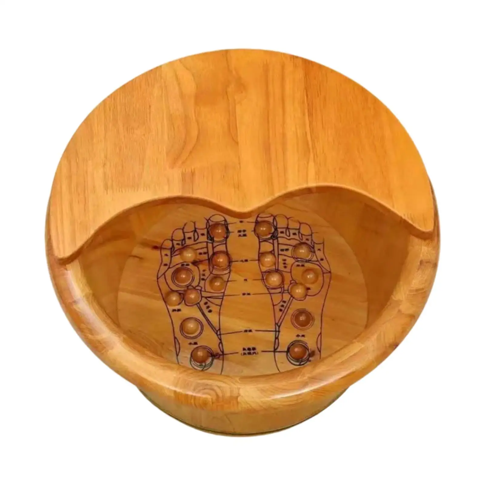 Customizable Wood Foot Bath Tub with Massage Deep Sauna Tub with Lid Footbath Basin