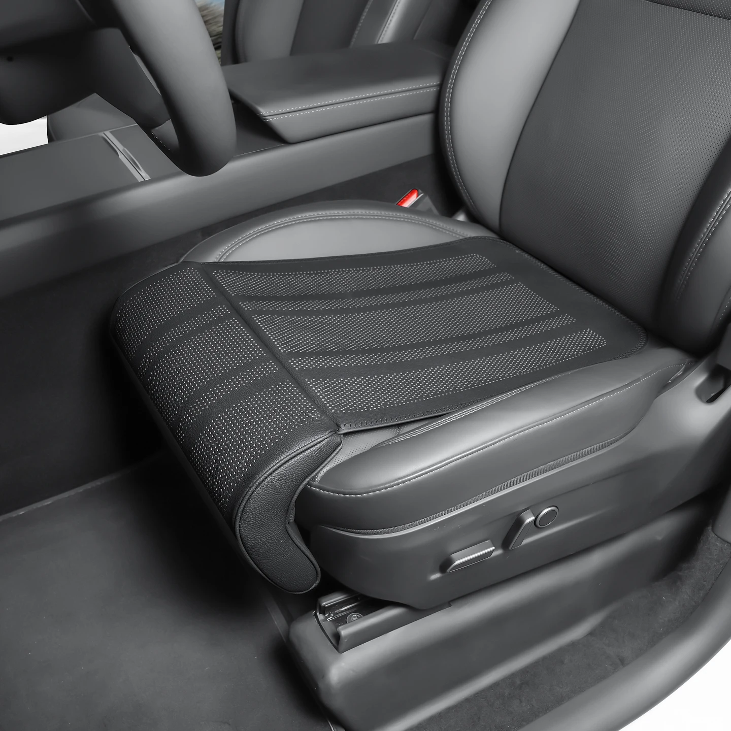 新型テスラ-モデルy-ジュニパーの運転席と助手席のシートクッション、モデル3-ハイランド、四季対応のクッションレッグサポート。-1個