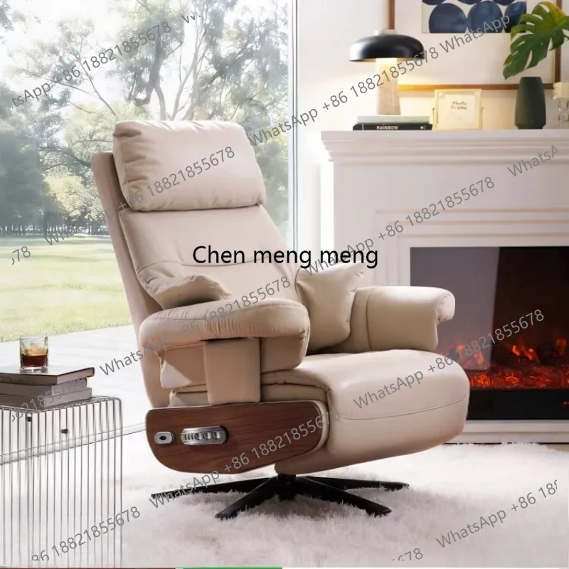 

Electric single sofa chair can lie down and sleep, single function sofa, leather lazy chair, light luxury