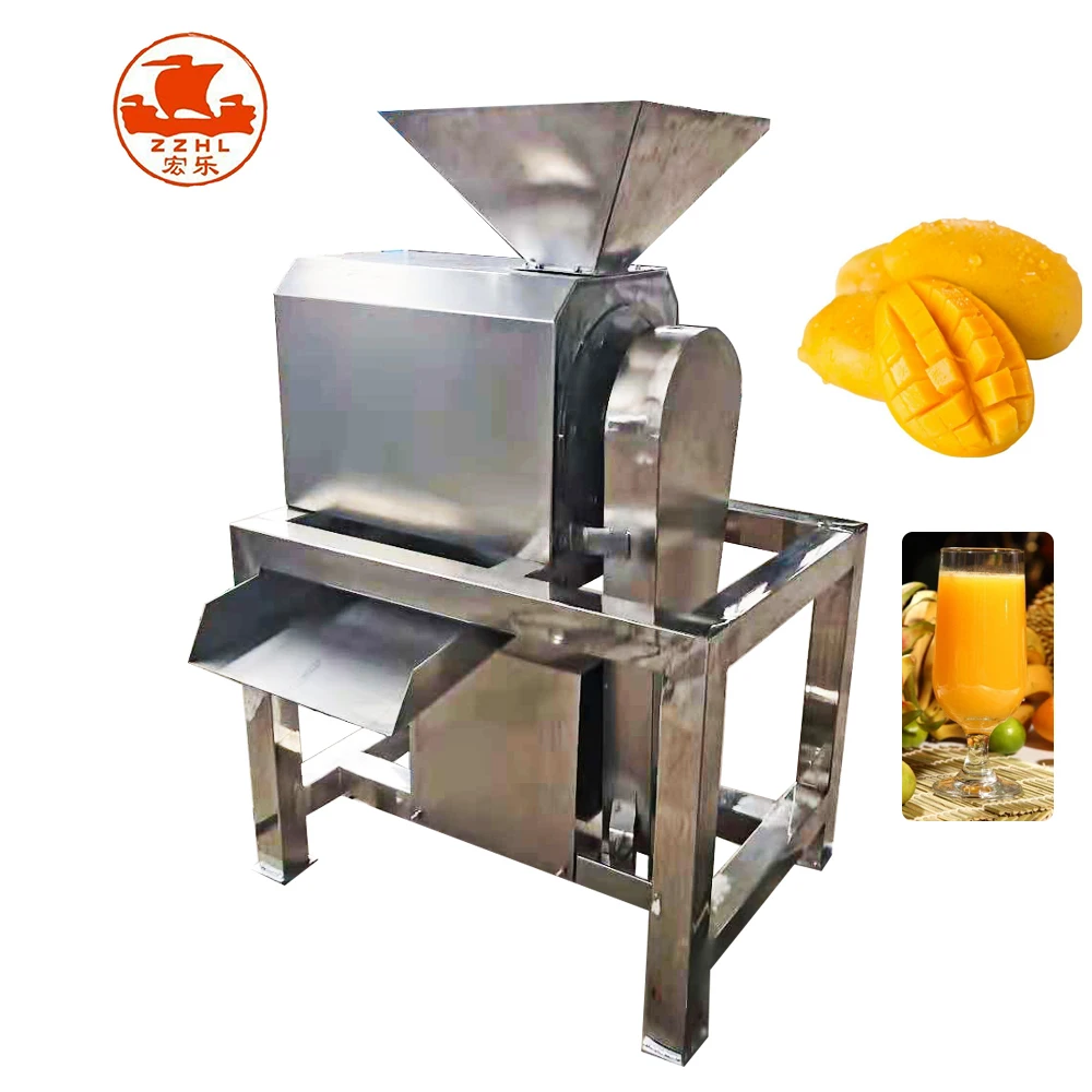 Tomato Crushing Pulping Machine Pulp Extractor Grinder Fruit Pulp Beater Depulper and Seed Separator Machine