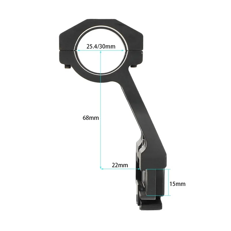 102 105 jagd Quick Detach AK Seite Schienen-bereich-einfassung mit Integral 1 Zoll 25mm/30mm Ring für AK47 Schwarz