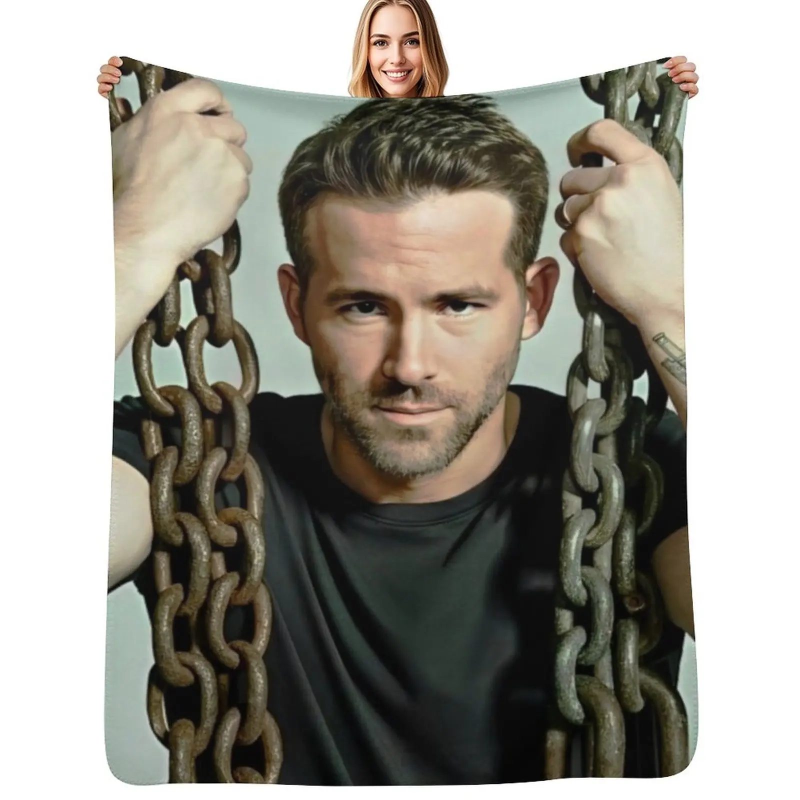 Ryan reynold Throw Blanket Warm Cozy Throw Blanket for Living Room Couch