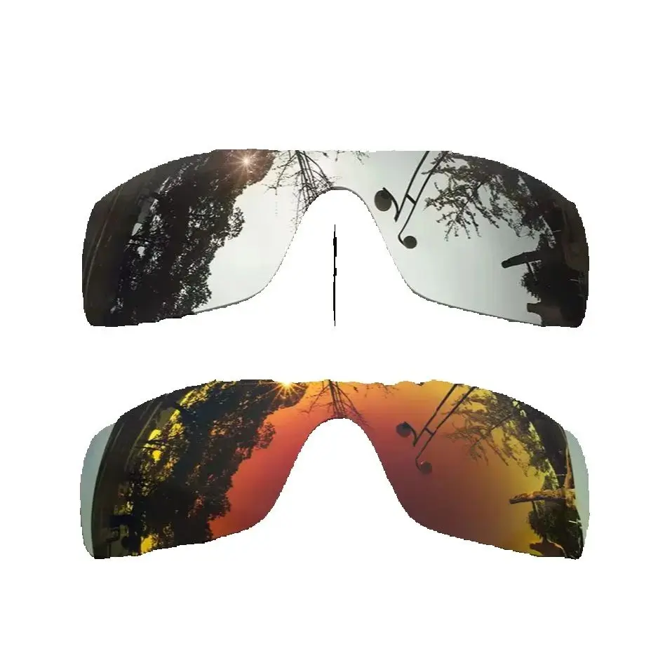 

Chrome & Red Combine Options 100% Precisely Cut Polarized Replacement Lenses for-Oakley liv Model Sunglasses