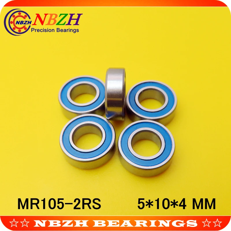 NBZH bearing High Quality Bearing ( Blue Rubber Sealing Cover ) MR105 RS MR105-2RS MR105RS  L-1050 WBC5-10 5X10X4 Mm