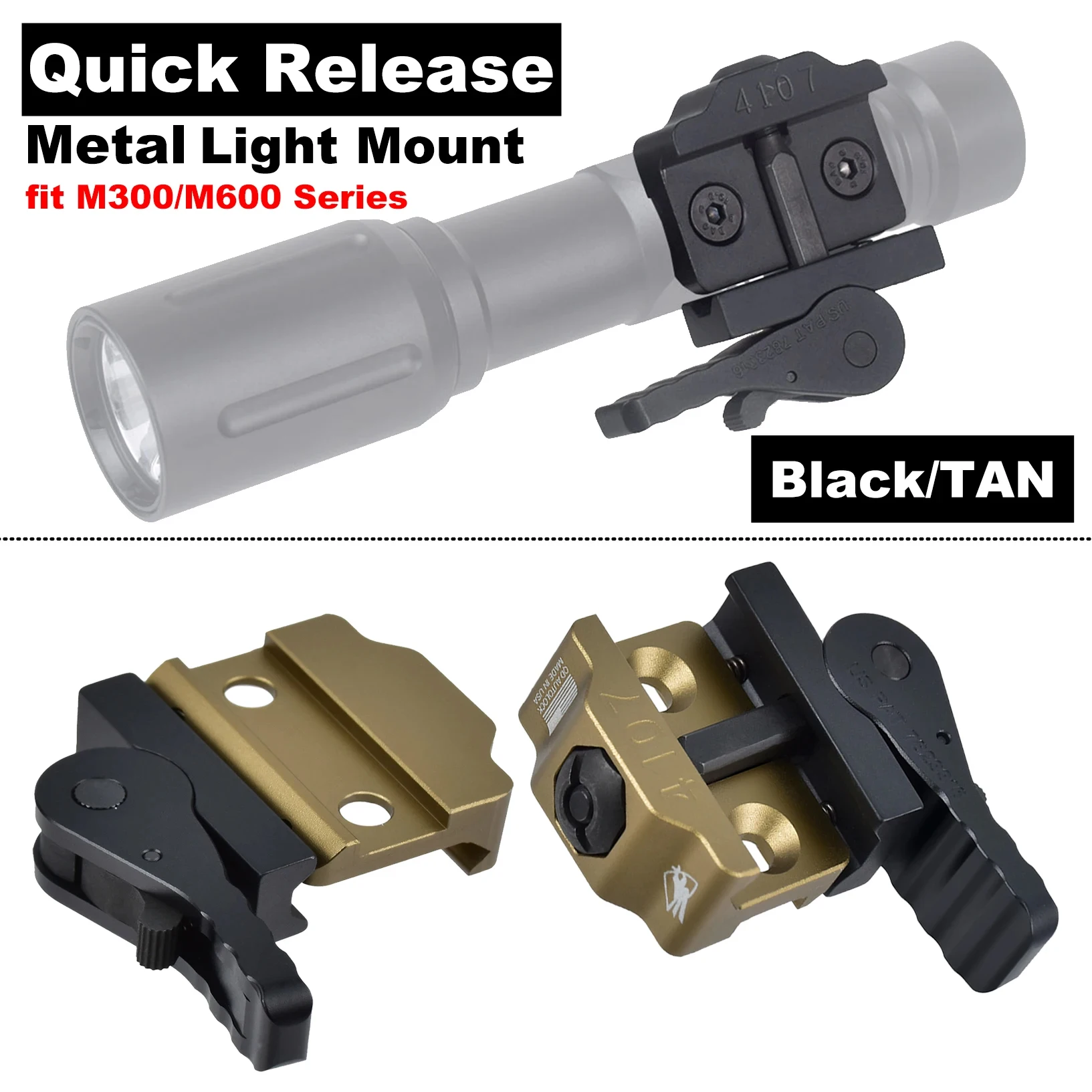 

Металлическое быстросъемное крепление QD для фонарей SF M300B M600B M600C V2 ModLight Series, основание из алюминиевого сплава, совместимо с 20-мм планкой Picatinny