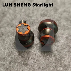 LUN SHENG Starlight 14.2mm HIFI podwójny sterownik dynamiczny płaska główka słuchawki douszne Hi-Fi przewodowe słuchawki IEM z kablem mmcx