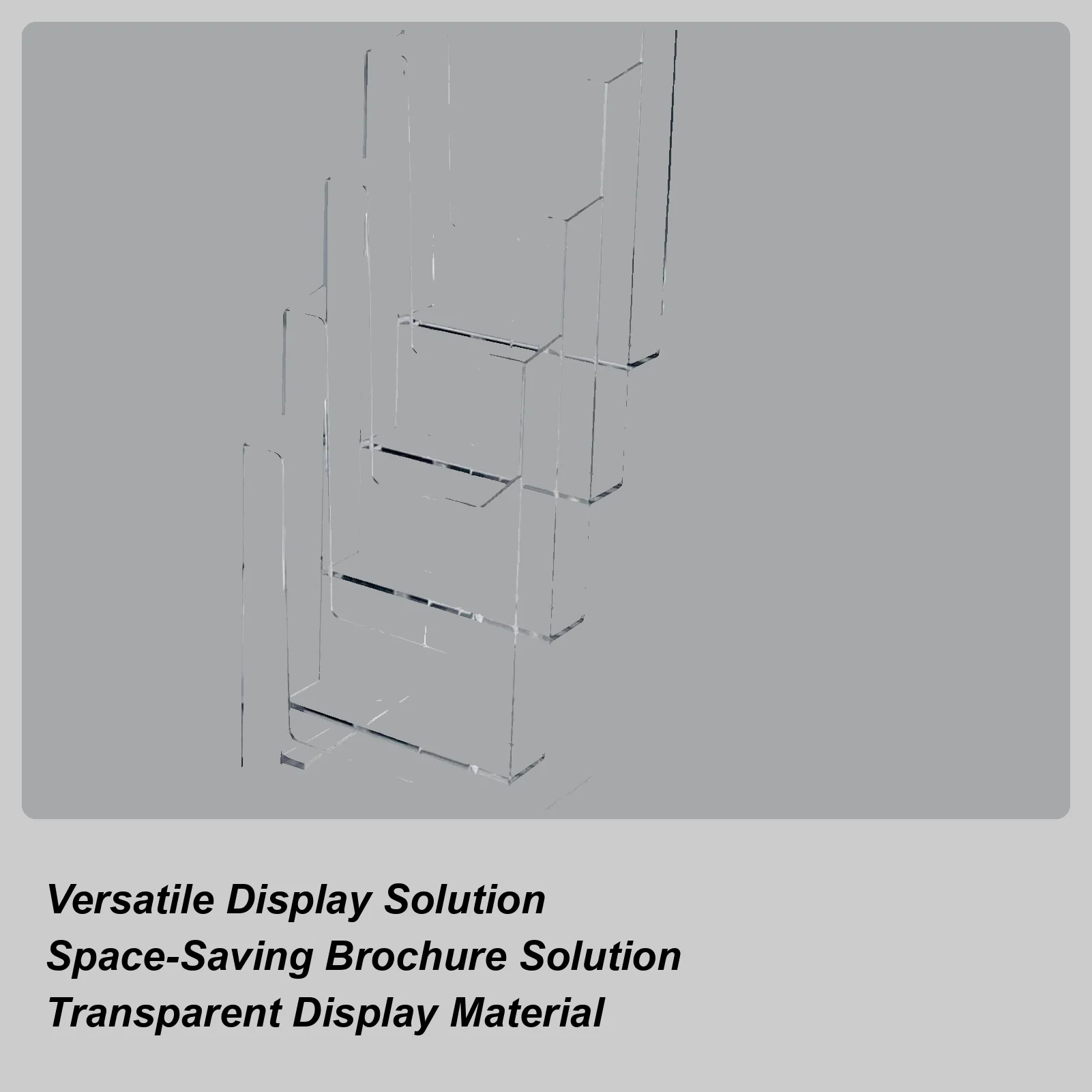 كتيب حامل حامل واضح 5-Tier المنظم 2 قطع كتيب نشرة حامل الرف لبطاقات طاولة مضادة مكتب منطقة الاستقبال #1